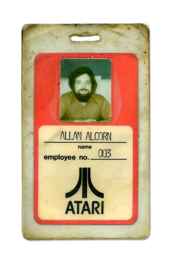 اولین نشان کارمندی آلن الکورن در شرکت آتاری