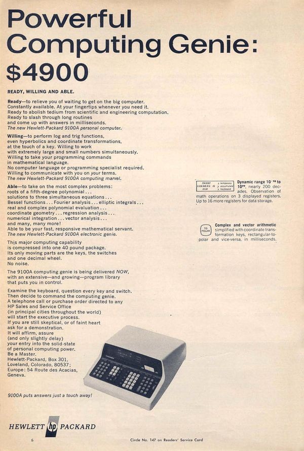 تبلیغات HP 9100A