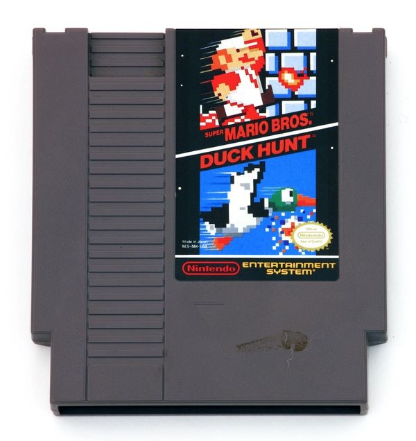 کارتریج دو بازی سوپر ماریو و شکار اردک در کنار هم برای سیستم سرگرمی نینتندو