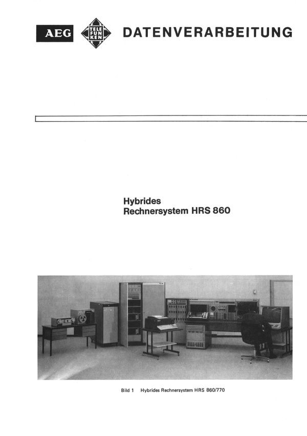 کتابچۀHRS 860 محصول شرکت Datenverarbeitung Hybrides Rechnersystem